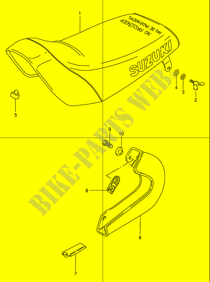 SITZ   KETTENGEHEUSE (MODEL K1/K2) für Suzuki MINIQUAD-SPORT 50 1990