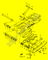 HINTERER SCHWING ARM (MODEL H) für Suzuki QUADRACER 500 1988