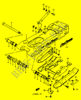 HINTERER SCHWING ARM (MODEL J/K/L) für Suzuki QUADRACER 500 1990