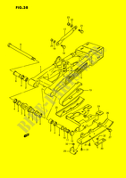 HINTERER SCHWING ARM (MODEL L) für Suzuki QUADRACER 250 1991