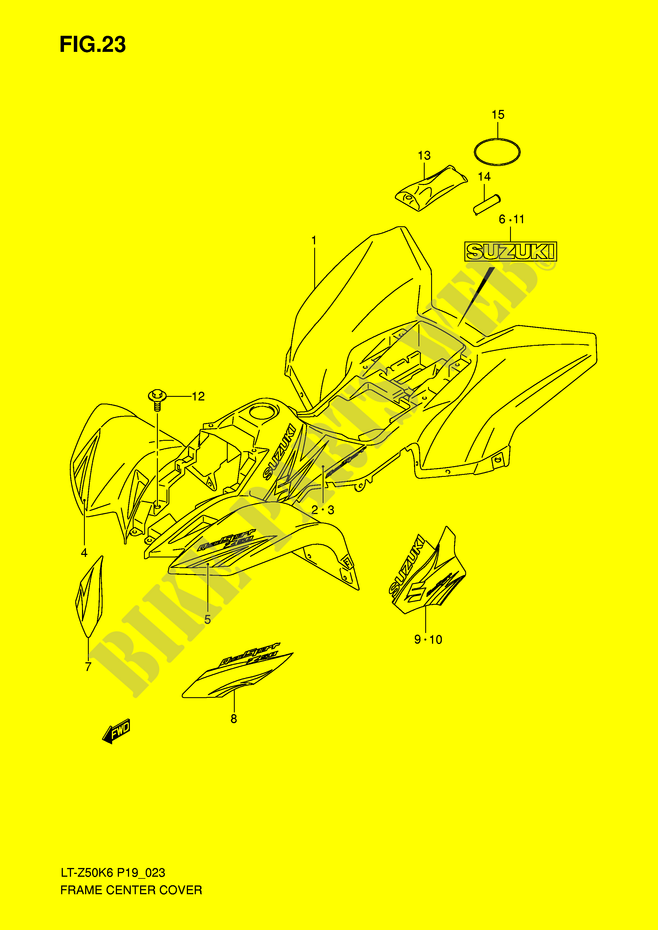 VERKLEIDUNG (MODEL K6/K7) für Suzuki QUADSPORT 50 2011