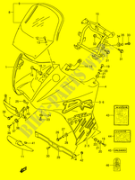 VERKLEIDUNG   AUFKLEBER (MODEL P) für Suzuki DR 650 1991