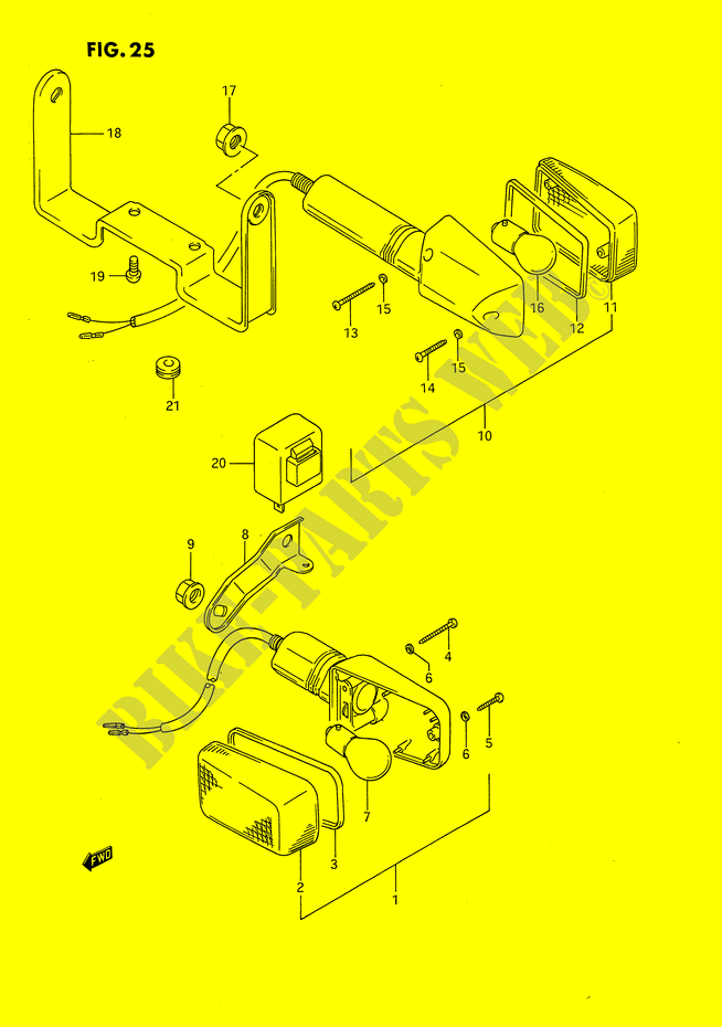 BLINKERLICHT (MODEL N/P) für Suzuki DR 650 1994