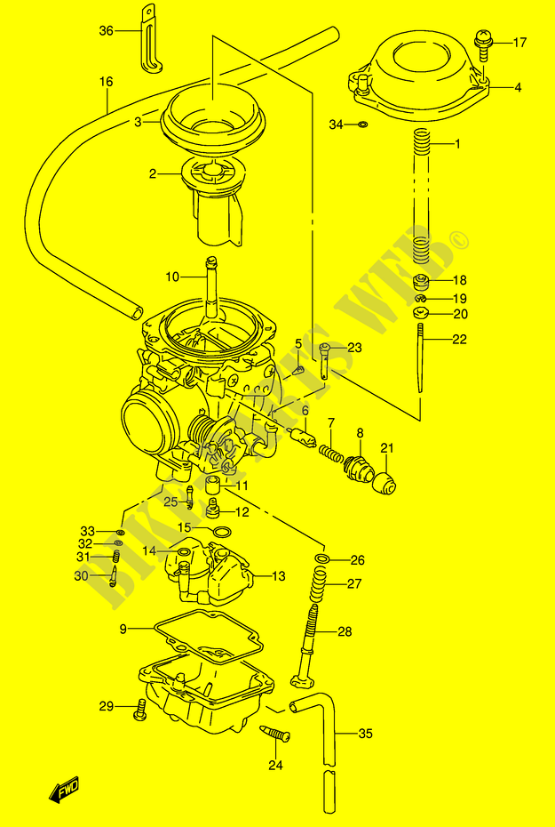 VERGASER (MODEL N/P/R/S) für Suzuki DR 650 1991