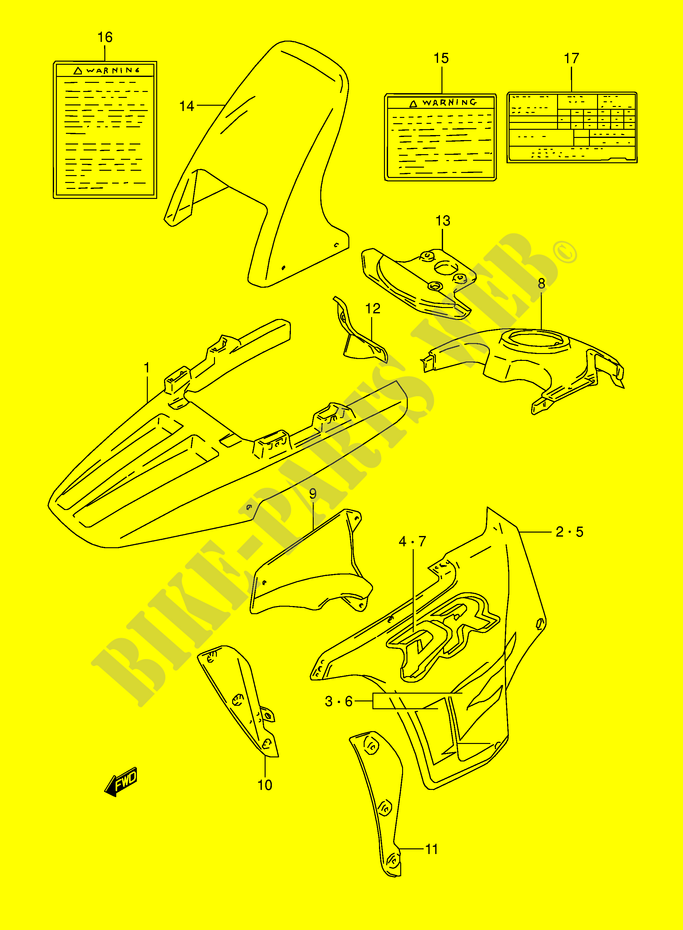 VERKLEIDUNG (MODEL T) für Suzuki DR 800 1994