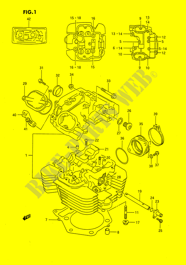 ZYLINDER KOPF  für Suzuki DR 650 1993