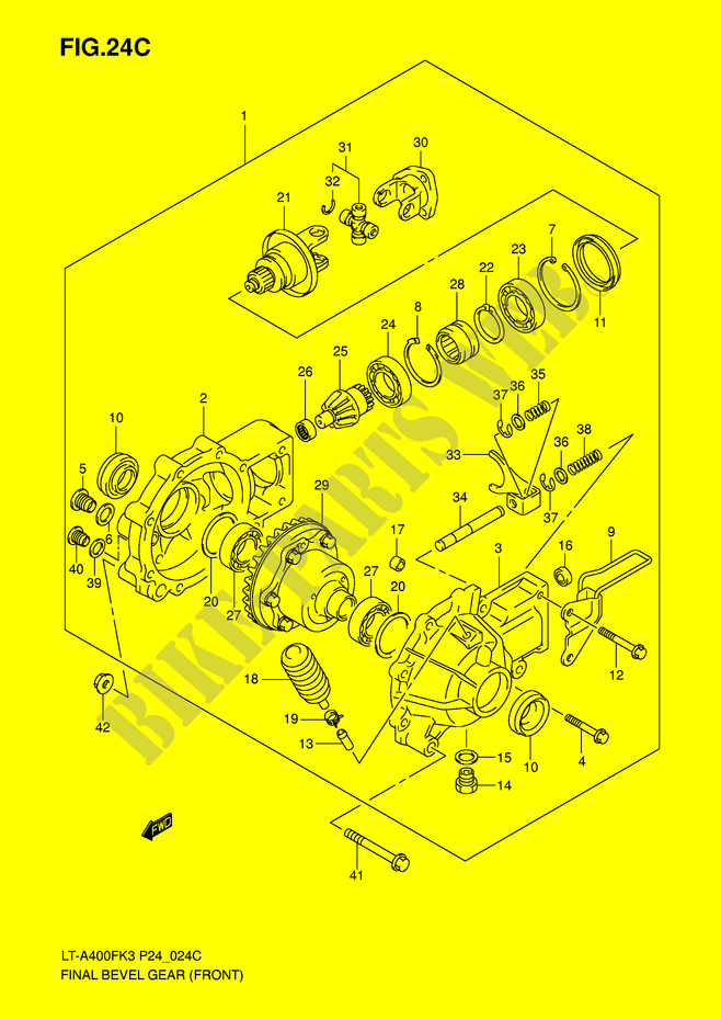 KEGELRADGETRIEBE (FRONT)(MODEL K5/K6 P17) für Suzuki EIGER 400 2005