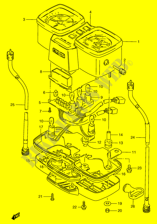 TACHOMETER (GS125ESX/ESY,GS125X) für Suzuki GS 125 1999