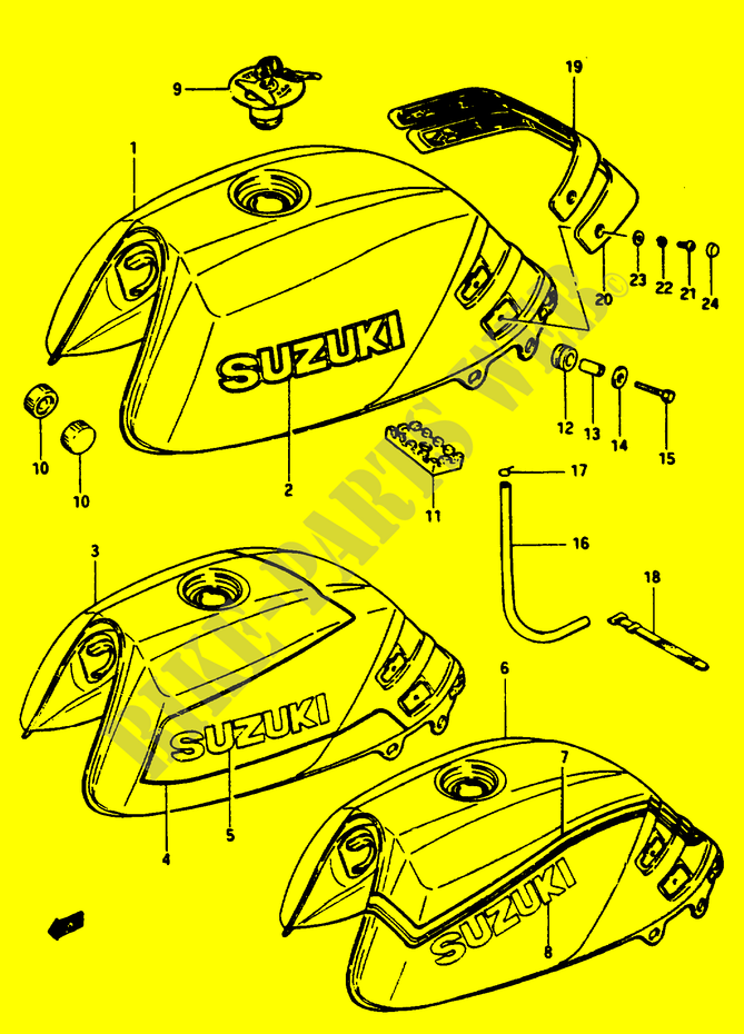 TREIBSTOFF TANK (GSX1100EE/EF/EG) für Suzuki GS 1150 1985