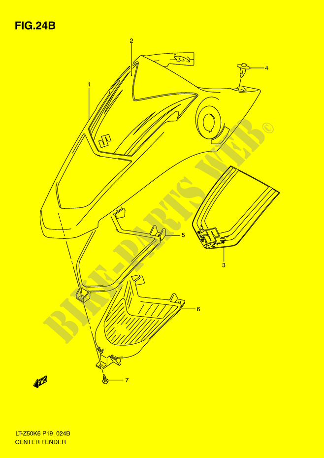 ZENTRALE VERKLEIDUNG (MODEL L0) für Suzuki QUADSPORT 50 2011