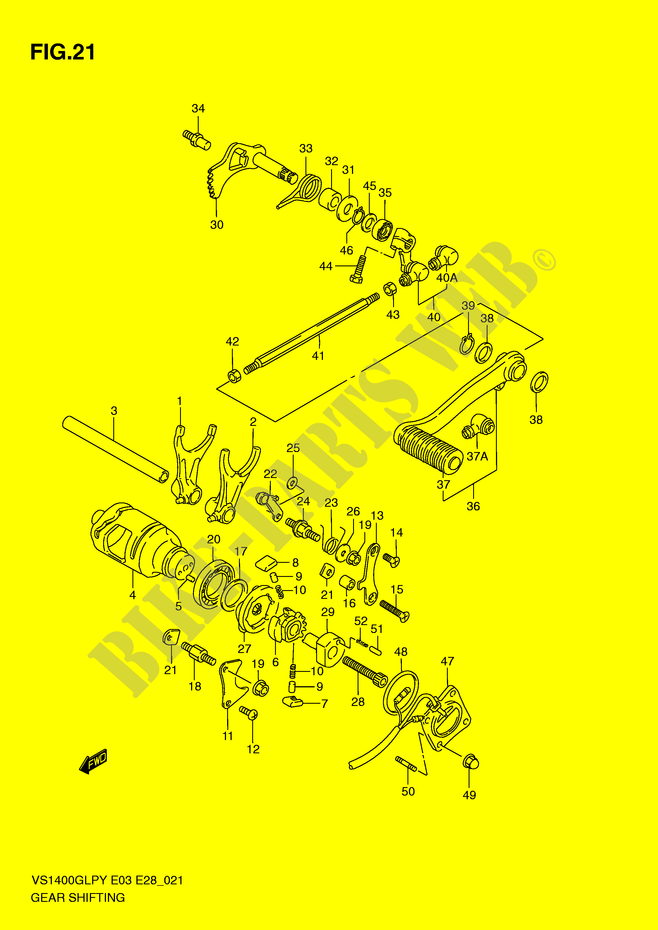 GEAR SHIFTING ASSY (MODEL T) für Suzuki INTRUDER 1400 2003