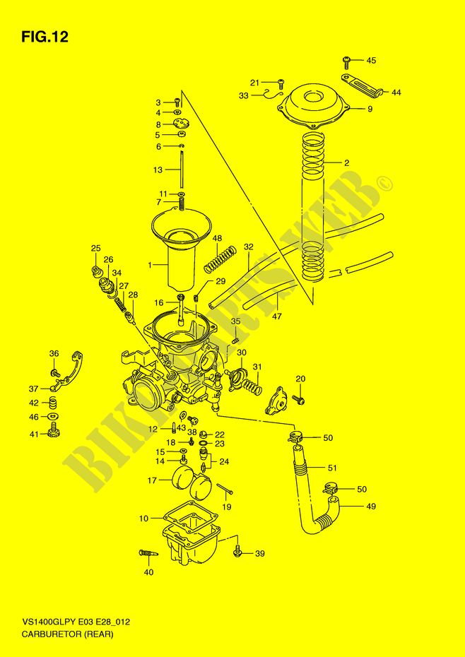 Suzuki VS 1400 Intruder Gasschieber Membrane für Vergaser diaphragm