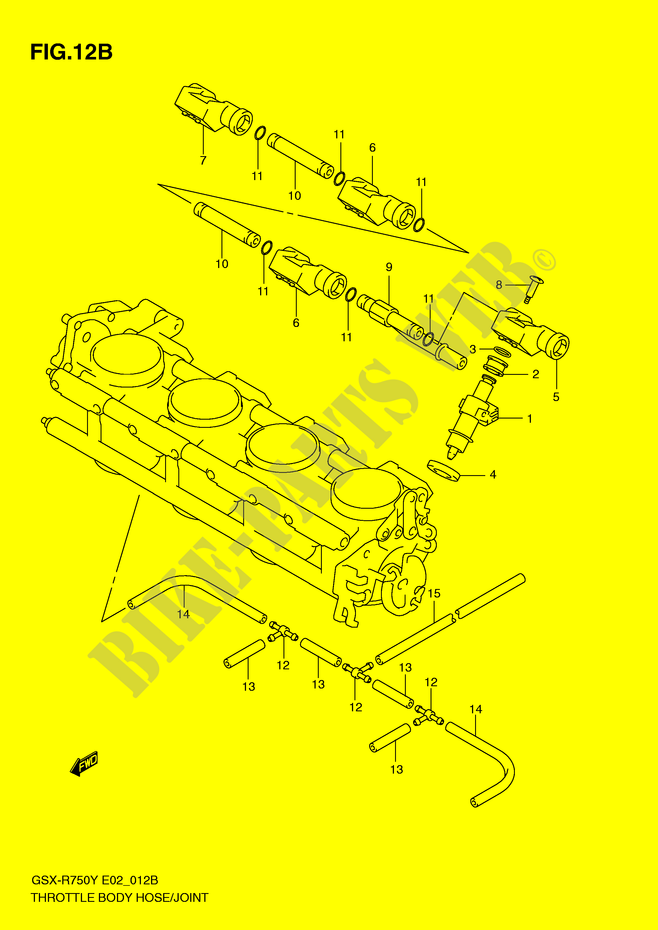 DROSSELKLAPPE SCHLAUCH/ANSCHLUSS (MODEL K2/K3) für Suzuki GSX-R 750 2003