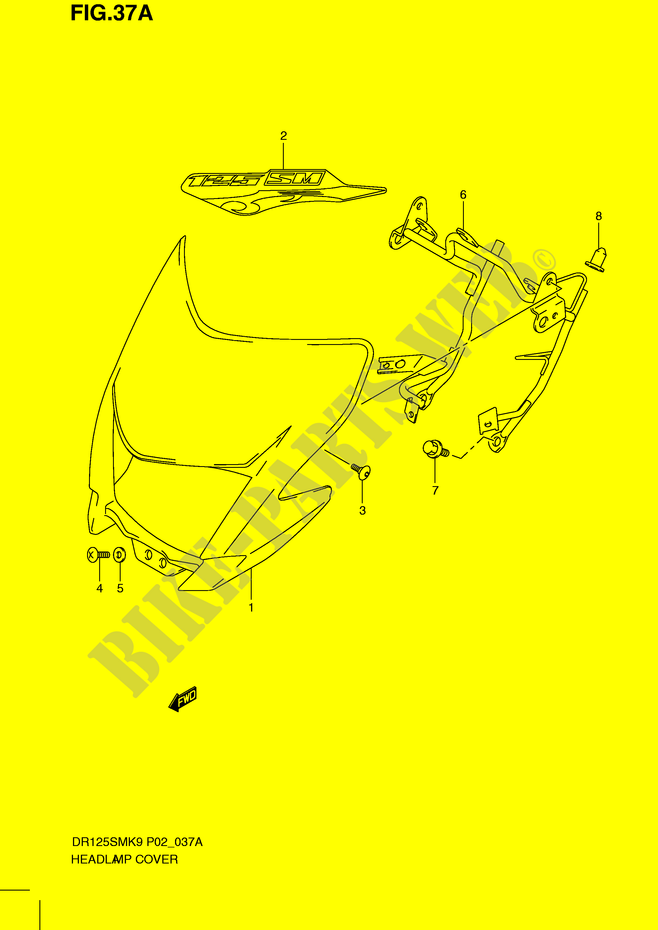 SCHEINWERTE ABDECKUNG (MODEL L0) für Suzuki DR 125 2010