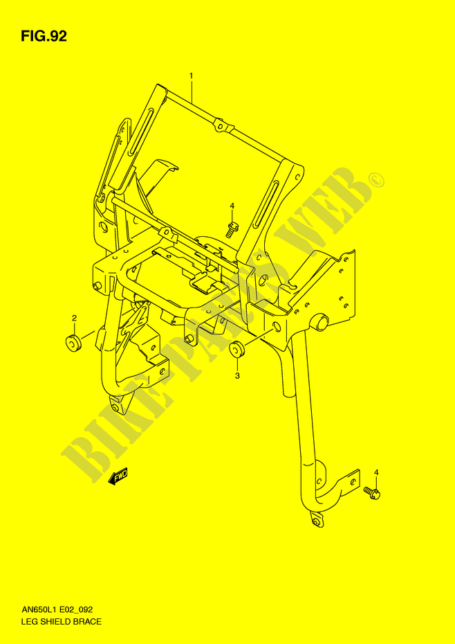LEG SHIELD BRACE (AN650AL1 E19) für Suzuki BURGMAN 650 2011