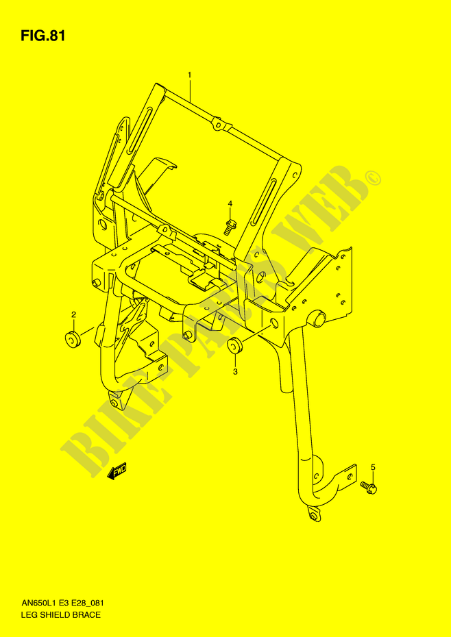 LEG SHIELD BRACE (AN650AL1 E33) für Suzuki BURGMAN 650 2011