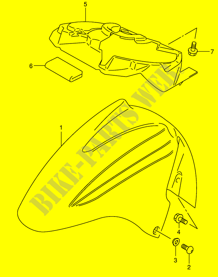 VORDERER KOTFLEGEL (MODEL X/Y) für Suzuki BURGMAN 400 1999