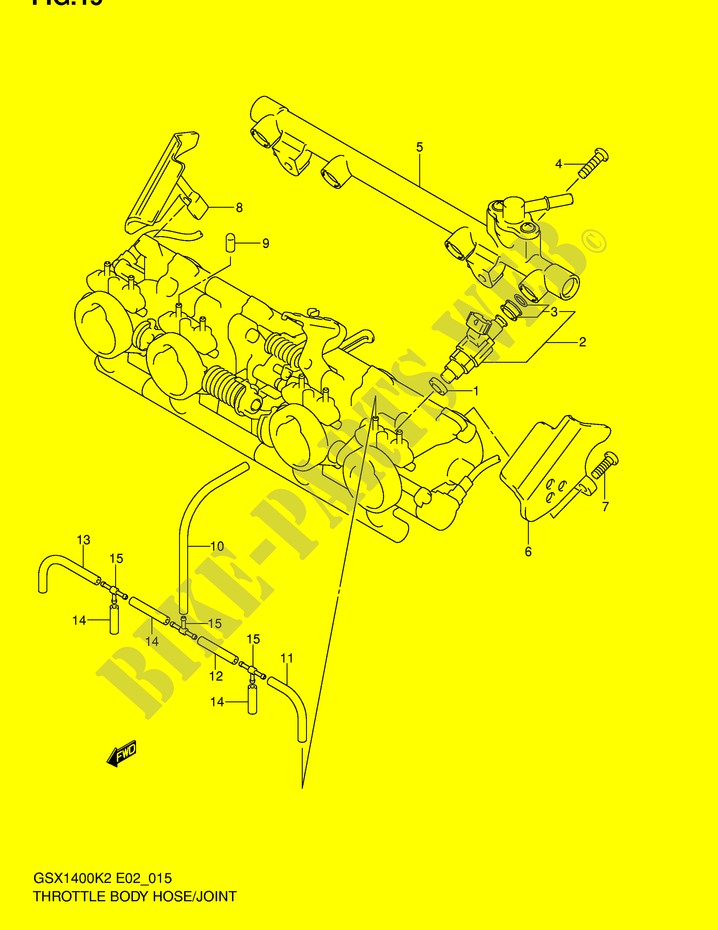 DROSSELKLAPPE SCHLAUCH/ANSCHLUSS (MODEL K2) für Suzuki GSX 1400 2002