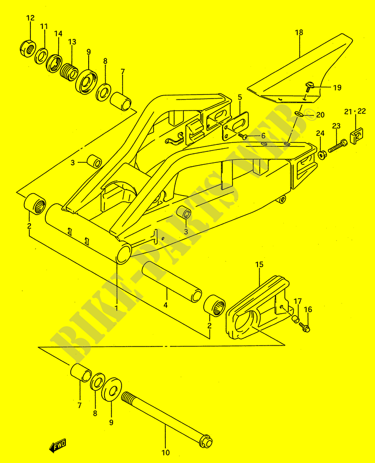 HINTERER SCHWING ARM (MODEL R/S) für Suzuki GSX-R 750 1992