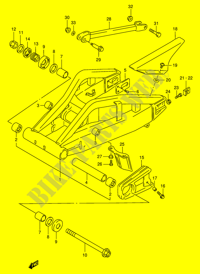 HINTERER SCHWING ARM (MODEL S/T/V/W) für Suzuki GSX-R 1100 1994
