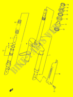 VORDERGABEL (MODEL T E01,E02,E21,E24) für Suzuki AE 50 1990