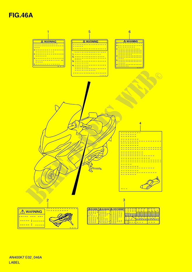 AUFSCHRIFT (MODEL L0) für Suzuki BURGMAN 400 2010