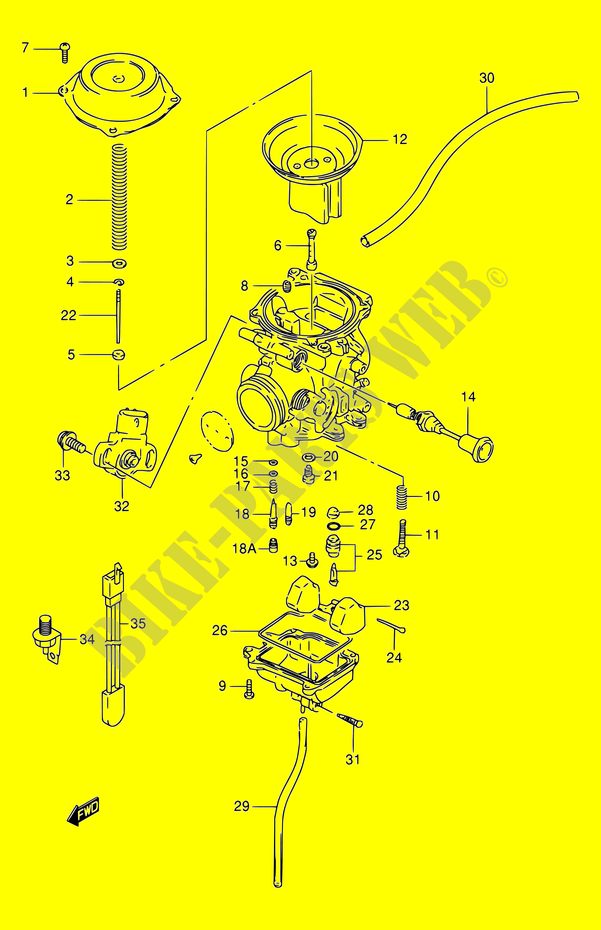 VERGASER (MODELE V/W/X/Y) für Suzuki DR 125 1997