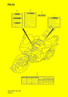 AUFSCHRIFT (MODEL K7) für Suzuki BANDIT 1250 2007