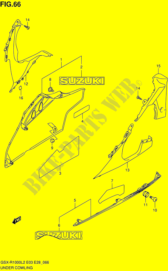 NIEDERSCHUTZ für Suzuki GSX-R 1000 2012