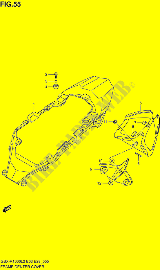 ZENTRALE VERKLEIDUNG für Suzuki GSX-R 1000 2012