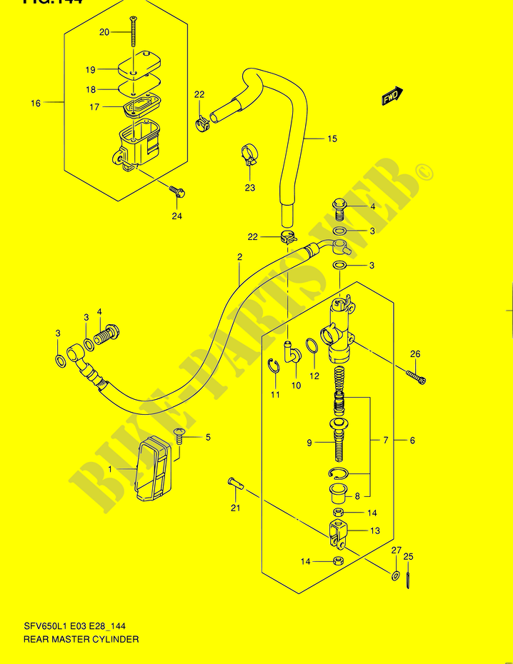 HINTERER HAUPTBREMSZYLINDER (SFV650L1 E03) für Suzuki GLADIUS 650 2011