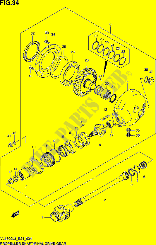 ANTRIEBSWELLE/ACHSANTRIEB (VL1500BL3 E24) für Suzuki INTRUDER 1500 2013