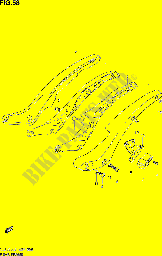HECKFELD (VL1500BL3 E24) für Suzuki INTRUDER 1500 2013