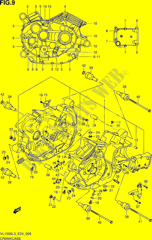 KURBELGEHEUSE (VL1500BL3 E24) für Suzuki INTRUDER 1500 2013