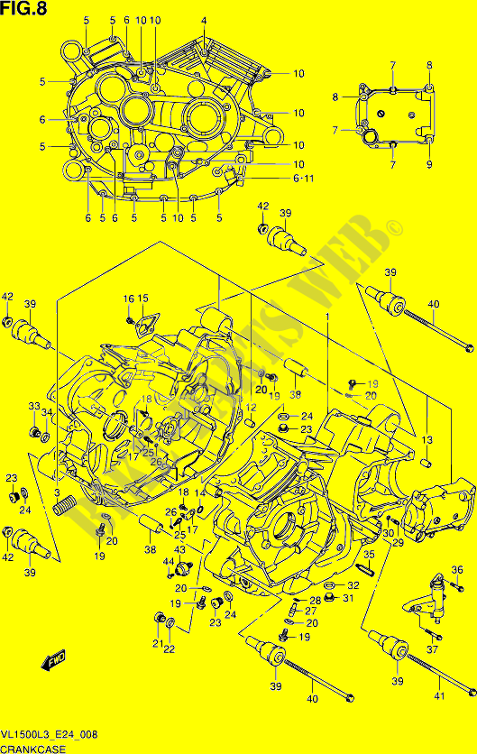 KURBELGEHEUSE (VL1500L3 E24) für Suzuki INTRUDER 1500 2013