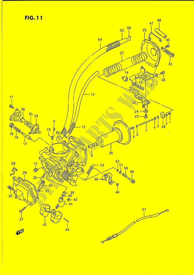 VERGASER (FRONT)(MODELE H/J/K/L/M/N/P/R) für Suzuki INTRUDER 1400 1993
