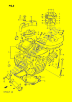 ZYLINDER KOPF  (REAR) für Suzuki INTRUDER 750 1989