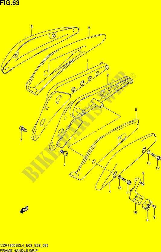 RAHMEN LENK GRIFF (VZR1800BZL4 E03) für Suzuki BOULEVARD 1800 2014